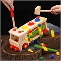 Деревянный конструктор Машина + Стучалка JHTOY-058 ZT-KO-001622 - фото 3988