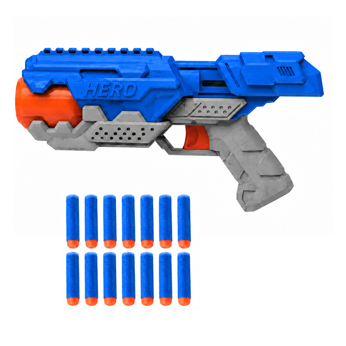 Игрушечный бластер со стрелами 12 патронов Blue ZT-IO-005885