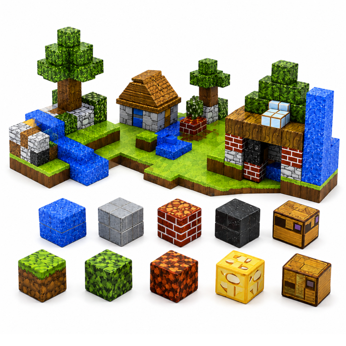 Конструктор магнитный Minecraft 64 дет. ZT-KO-005689