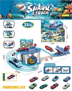Паркинг Shark Track с автотреком и 8 машинками, 33 дет ZT-TA-005791