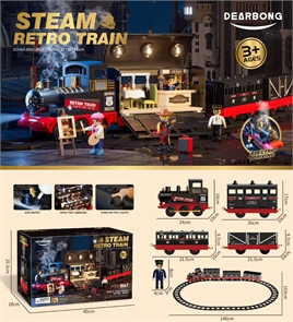 Железная дорога со светящимся поездом Dearbong Steam Retro Train ZT-TA-005812