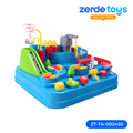 Игровой набор Гоночный трек, Трасса с препятствиями СИНИЙ (4 машинки) ZT-TA-002455