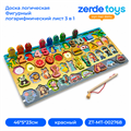 Доска логическая Фигурный логарифмический лист 3 в 1 ZT-MT-002768